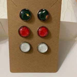 Faux leather earrings